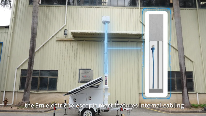 lose-up of HiSTAR-III 9-meter electric telescopic mast lose-up of HiSTAR-III 9-meter electric telescopic mast