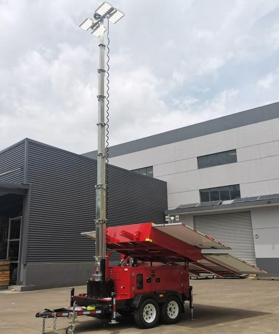 12M Telescopic Mast Mobile Light Tower