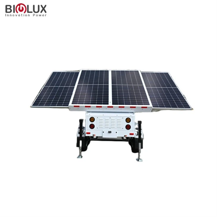 Portable Solar Light Tower Trailer Movable