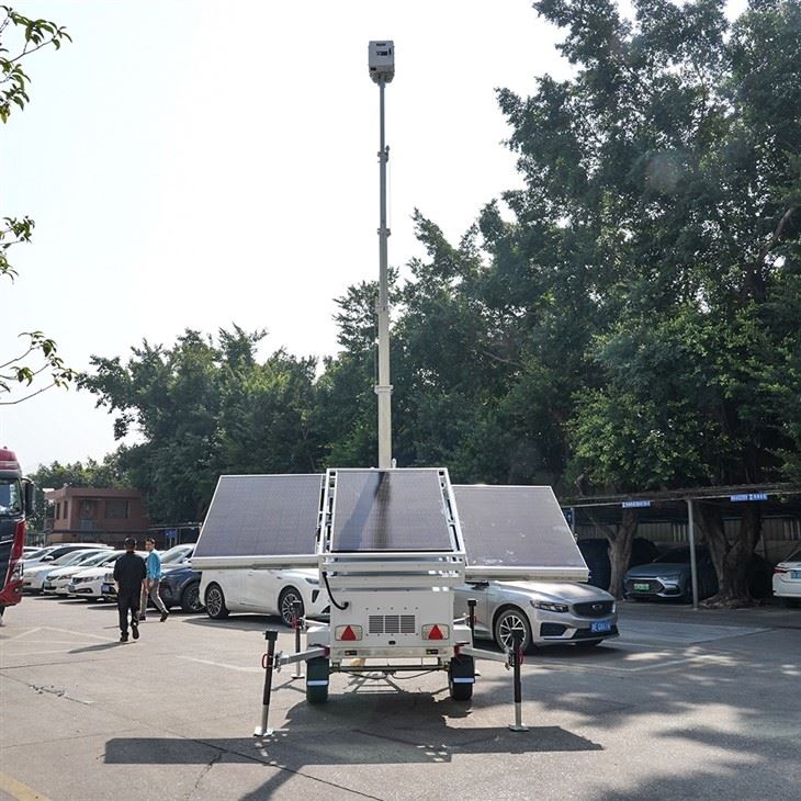 Portable Solar Cctv Trailer For Roadside factory