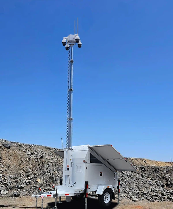 Solar Camera Trailer in construction site Solar Camera Trailer in construction site